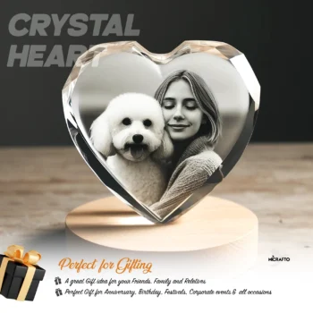 Personalized Crystal Heart Diamond With Engraving 10×8×40 cm